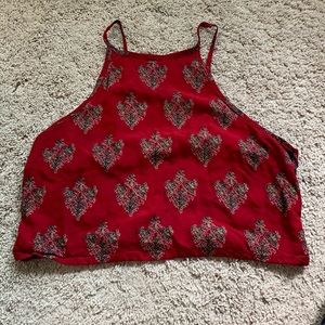 Red Crop Top Adjustable Straps size M